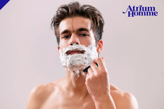首ヒゲの剃り忘れで損してない？清潔感を底上げする首ヒゲ脱毛｜ATRIUM HOMME 恵比寿