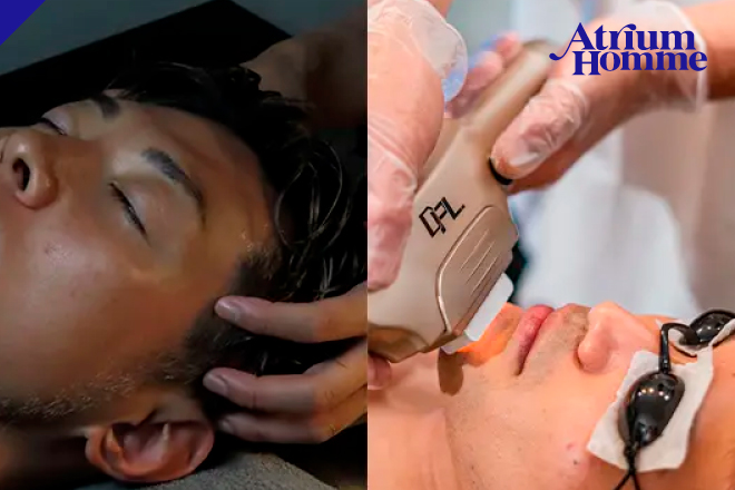 当店人気No.1 メニュー！ヘッドスパ×ヒゲ脱毛で“清潔感と癒し”を同時に叶える贅沢ケア｜ATRIUM HOMME 恵比寿