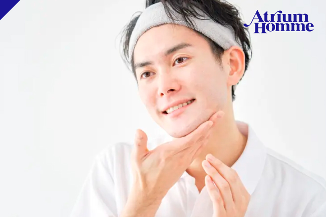 肌荒れが気になる男性へ。ヒゲ脱毛がスキンケアになる理由|ATRIUM HOMME恵比寿